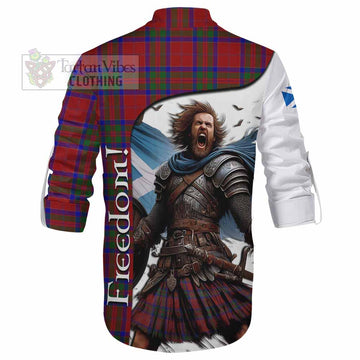 Tartan Vibes Clothing MacGilvery (McGilvery) Crest Tartan Ghillie Kilt Shirt Inspired by the Freedom of Scottish Warrior