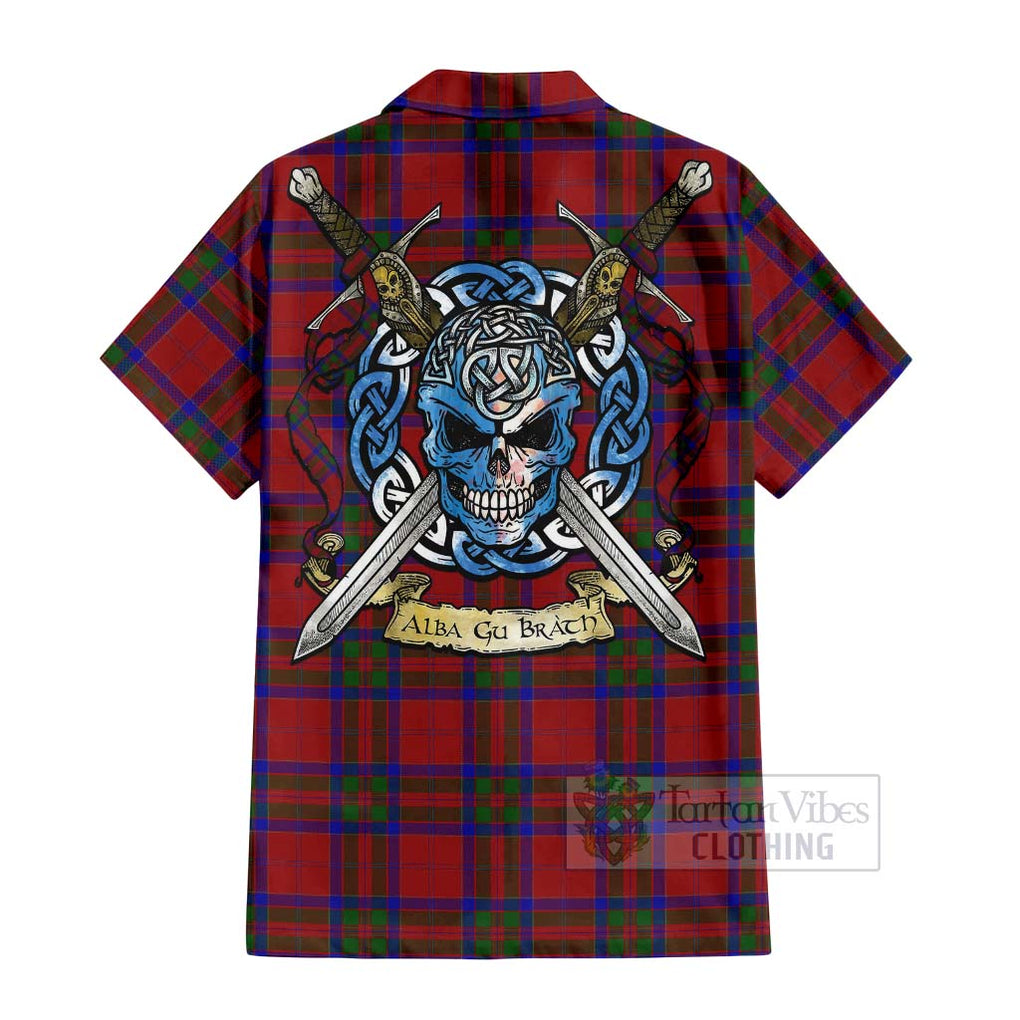 MacGilvery (McGilvery) Tartan Hawaiian Shirt with Family Crest Celtic Skull Style - Tartan Vibes Clothing