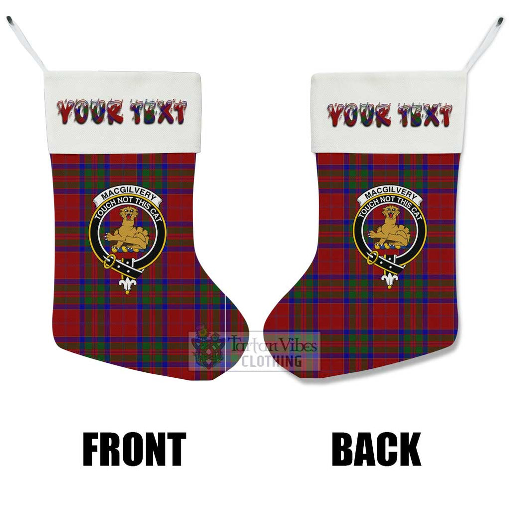 MacGilvery (McGilvery) Tartan Family Crest Christmas Stocking with Personalized Text - Tartan Vibes Clothing