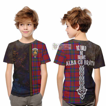MacGilvery (McGilvery) Tartan Family Crest Kid T-Shirt Alba Gu Brath Be Brave Lion Ancient Style