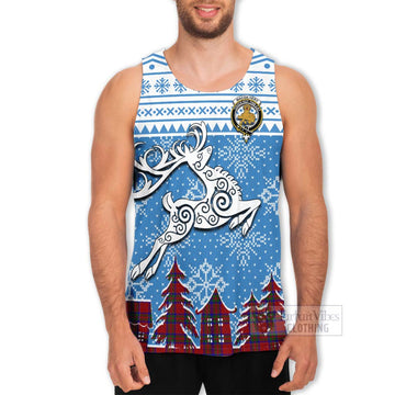 MacGilvery (McGilvery) Clan Christmas Men's Tank Top Celtic Reindeer Style - Tartan Vibes Clothing