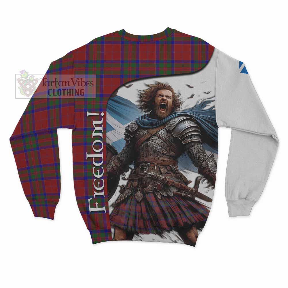 Tartan Vibes Clothing MacGilvery (McGilvery) Crest Tartan Sweatshirt Inspired by the Freedom of Scottish Warrior