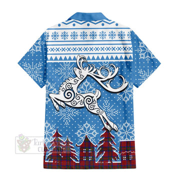MacGilvery (McGilvery) Clan Christmas Hawaiian Shirt Celtic Reindeer Style - Tartan Vibes Clothing