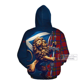 MacGilvery (McGilvery) Tartan Family Crest Cotton Hoodie with Scottish Majestic Lion Pullover Hoodie - Tartan Vibes Clothing