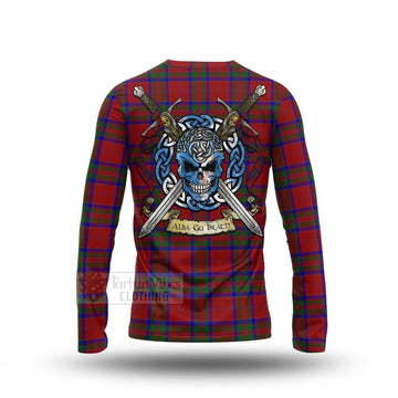 MacGilvery (McGilvery) Tartan Long Sleeve T-Shirt with Family Crest Celtic Skull Style - Tartan Vibes Clothing