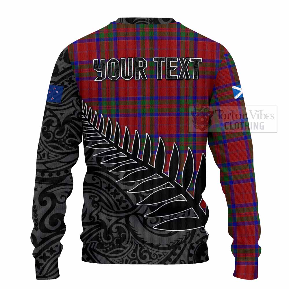 Tartan Vibes Clothing MacGilvery (McGilvery) Crest Tartan Knitted Sweater with New Zealand Silver Fern Half Style