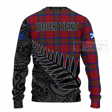 Tartan Vibes Clothing MacGilvery (McGilvery) Crest Tartan Knitted Sweater with New Zealand Silver Fern Half Style