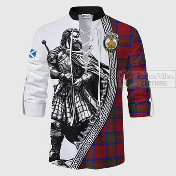 MacGilvery (McGilvery) Tartan Clan Crest Ghillie Kilt Shirt with Highlander Warrior Celtic Style - Tartan Vibes Clothing
