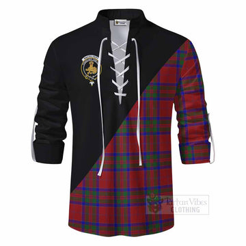 MacGilvery (McGilvery) Tartan Ghillie Kilt Shirt with Family Crest and Military Logo Style - Tartan Vibes Clothing