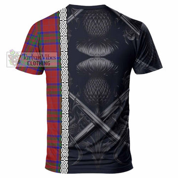 MacGilvery (McGilvery) Tartan T-Shirt with Family Crest Cross Sword Thistle Celtic Vibes - Tartan Vibes Clothing