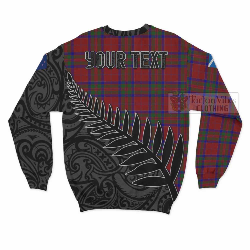 MacGilvery (McGilvery) Crest Tartan Sweatshirt with New Zealand Silver Fern Half Style - Tartan Vibes Clothing