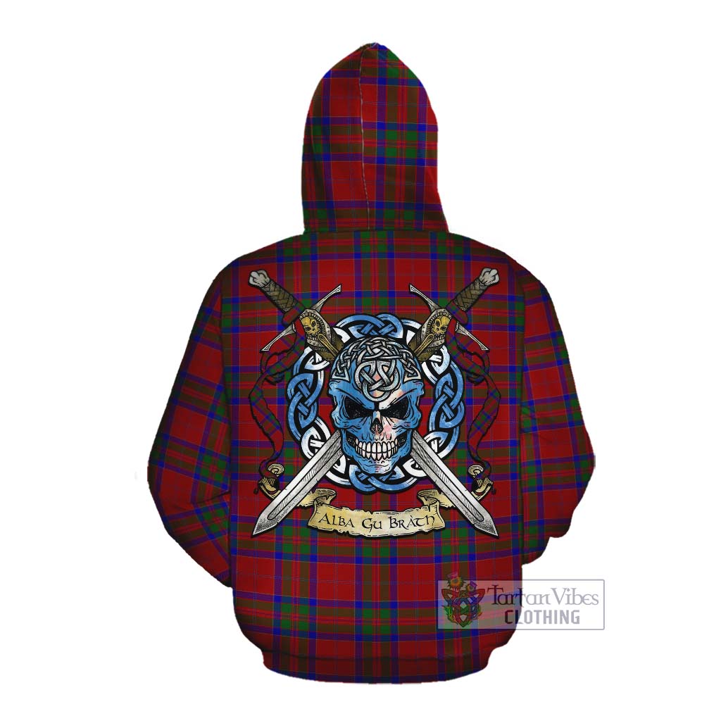 MacGilvery (McGilvery) Tartan Cotton Hoodie with Family Crest Celtic Skull Style Pullover Hoodie - Tartan Vibes Clothing