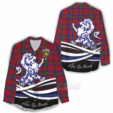 MacGilvery (McGilvery) Tartan Women's Casual Shirt with Alba Gu Brath Regal Lion Emblem - Tartan Vibes Clothing