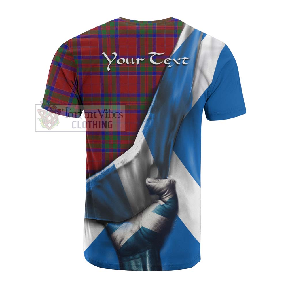 Tartan Vibes Clothing MacGilvery (McGilvery) Tartan Cotton T-shirt with Family Crest Scotland Patriotic Style