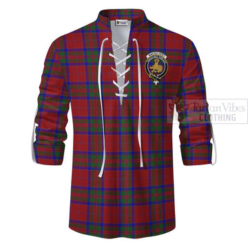 MacGilvery (McGilvery) Tartan Ghillie Kilt Shirt with Family Crest Celtic Skull Style - Tartan Vibes Clothing