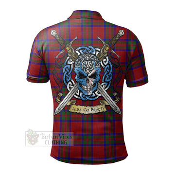 MacGilvery (McGilvery) Tartan Polo Shirt with Family Crest Celtic Skull Style - Tartan Vibes Clothing