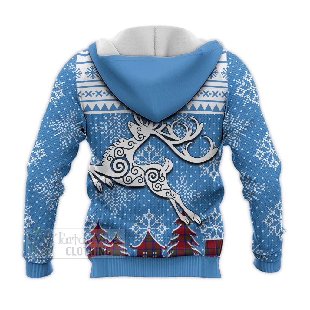 MacGilvery (McGilvery) Clan Christmas Knitted Hoodie Celtic Reindeer Style - Tartan Vibes Clothing
