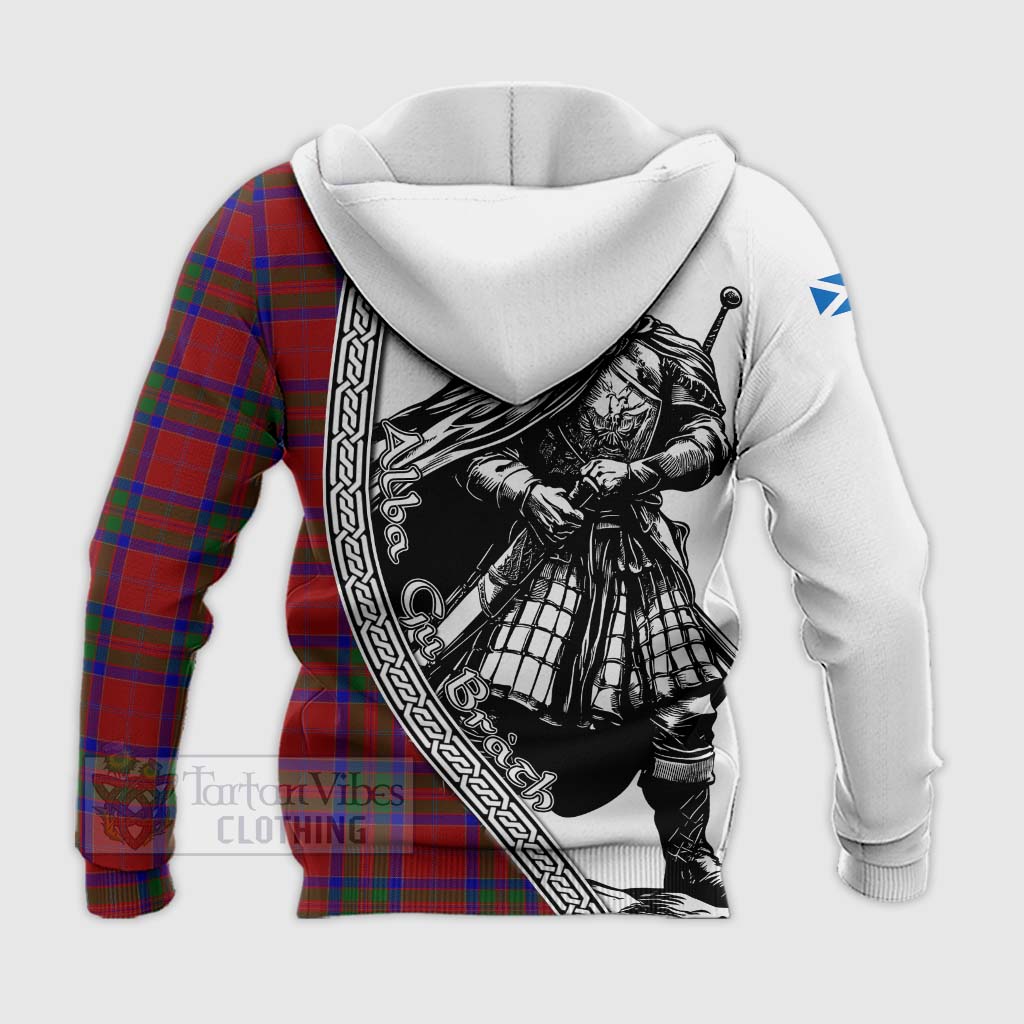 MacGilvery (McGilvery) Tartan Clan Crest Knitted Hoodie with Highlander Warrior Celtic Style - Tartan Vibes Clothing