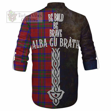 MacGilvery (McGilvery) Tartan Family Crest Ghillie Kilt Shirt Alba Gu Brath Be Brave Lion Ancient Style