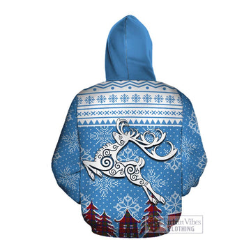 MacGilvery (McGilvery) Clan Christmas Cotton Hoodie Celtic Reindeer Style Pullover Hoodie - Tartan Vibes Clothing
