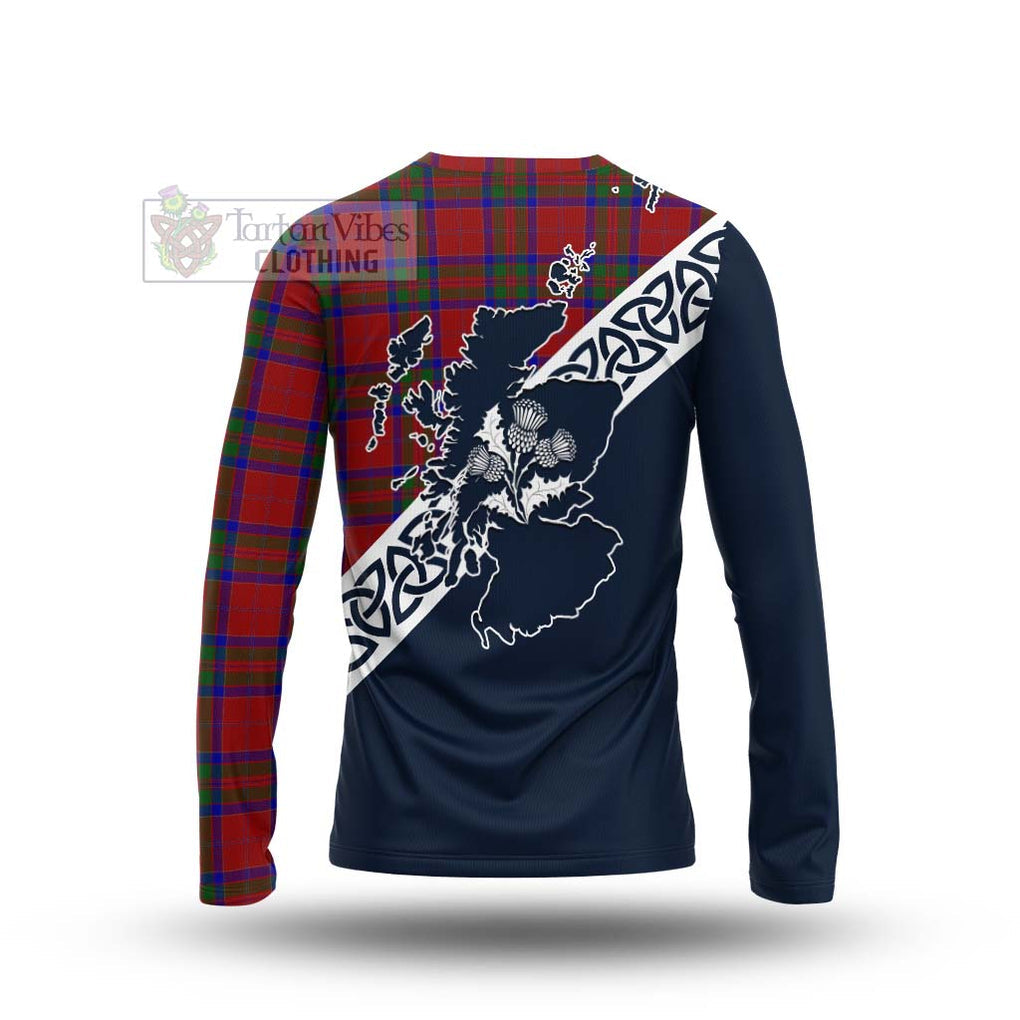 MacGilvery (McGilvery) Tartan Long Sleeve T-Shirt Featuring Thistle and Scotland Map - Tartan Vibes Clothing