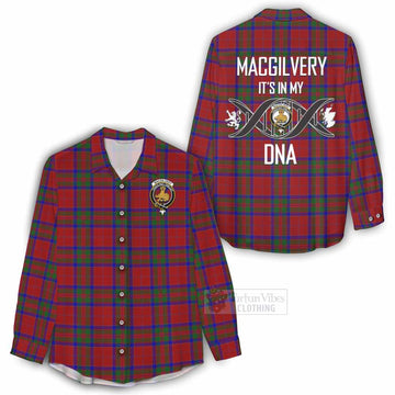 MacGilvery (McGilvery) Tartan Women's Casual Shirt with Family Crest DNA In Me Style - Tartan Vibes Clothing