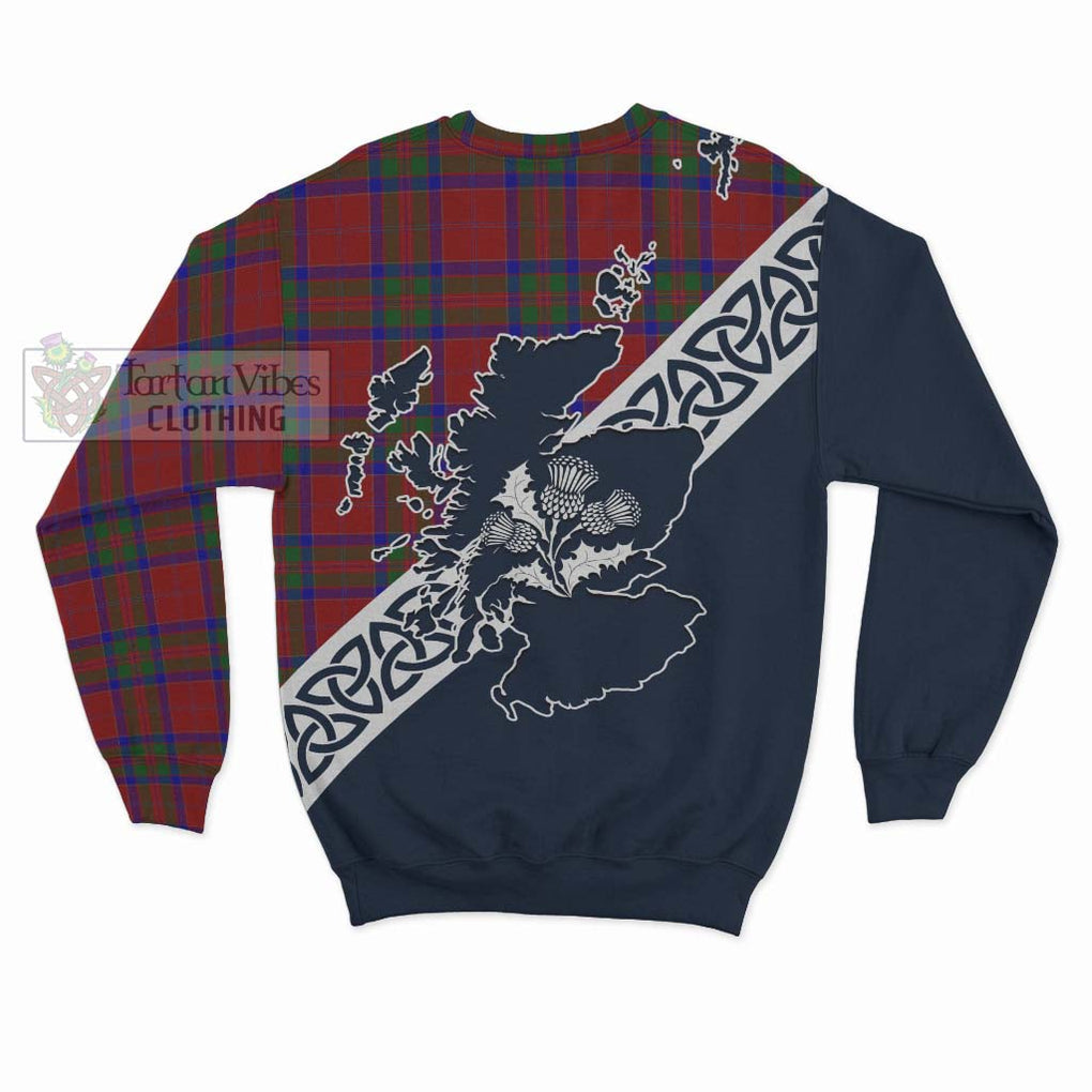 MacGilvery (McGilvery) Tartan Sweatshirt Featuring Thistle and Scotland Map - Tartan Vibes Clothing