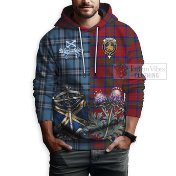 MacGilvery (McGilvery) Tartan Hoodie Happy St. Andrew's Day Half Tartan Style - Tartan Vibes Clothing