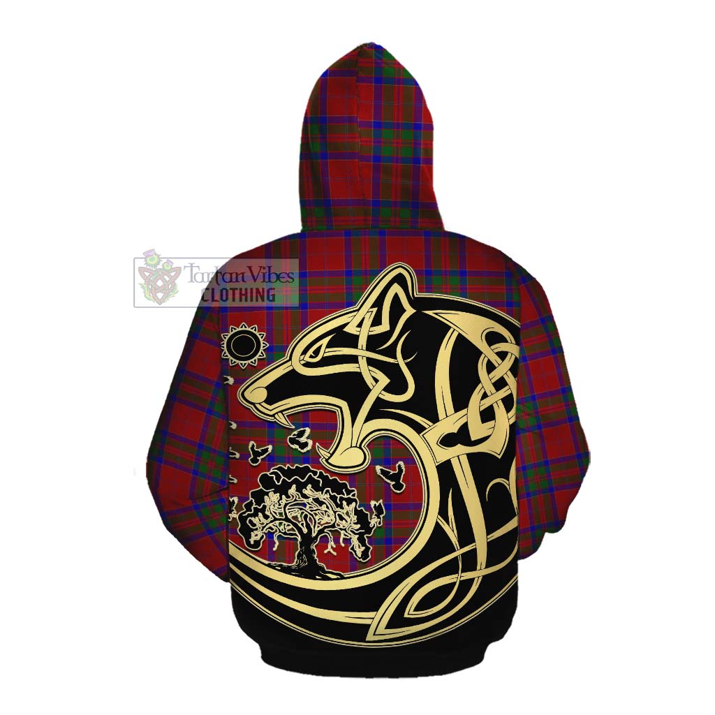 MacGilvery (McGilvery) Tartan Cotton Hoodie with Family Crest Celtic Wolf Style Pullover Hoodie - Tartan Vibes Clothing