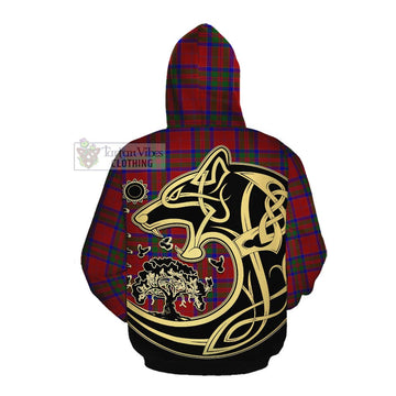 MacGilvery (McGilvery) Tartan Cotton Hoodie with Family Crest Celtic Wolf Style Pullover Hoodie - Tartan Vibes Clothing