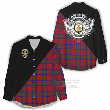 MacGilvery (McGilvery) Tartan Women's Casual Shirt with Family Crest and Military Logo Style - Tartan Vibes Clothing
