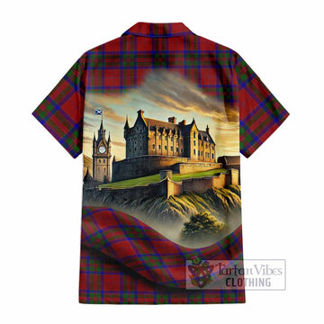 MacGilvery (McGilvery) Tartan Family Crest Hawaiian Shirt with Scottish Ancient Castle Style - Tartan Vibes Clothing