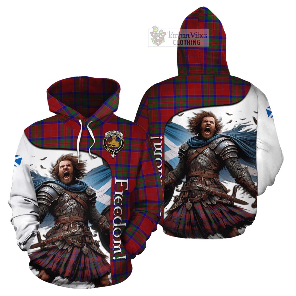 Tartan Vibes Clothing MacGilvery (McGilvery) Crest Tartan Cotton Hoodie Inspired by the Freedom of Scottish Warrior