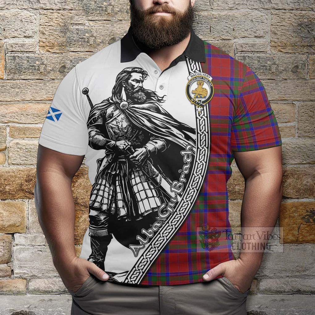 MacGilvery (McGilvery) Tartan Clan Crest Polo Shirt with Highlander Warrior Celtic Style - Tartan Vibes Clothing