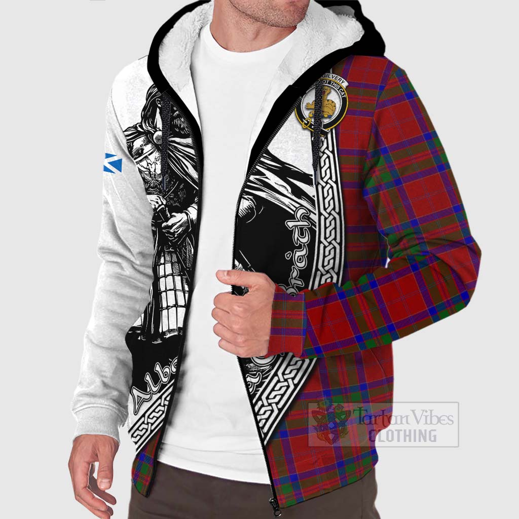 MacGilvery (McGilvery) Tartan Clan Crest Sherpa Hoodie with Highlander Warrior Celtic Style Unisex - Tartan Vibes Clothing