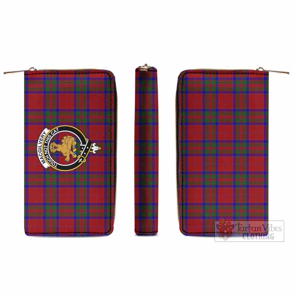 MacGilvery (McGilvery) Tartan Women's Leather Wallet with Family Crest - Tartan Vibes Clothing
