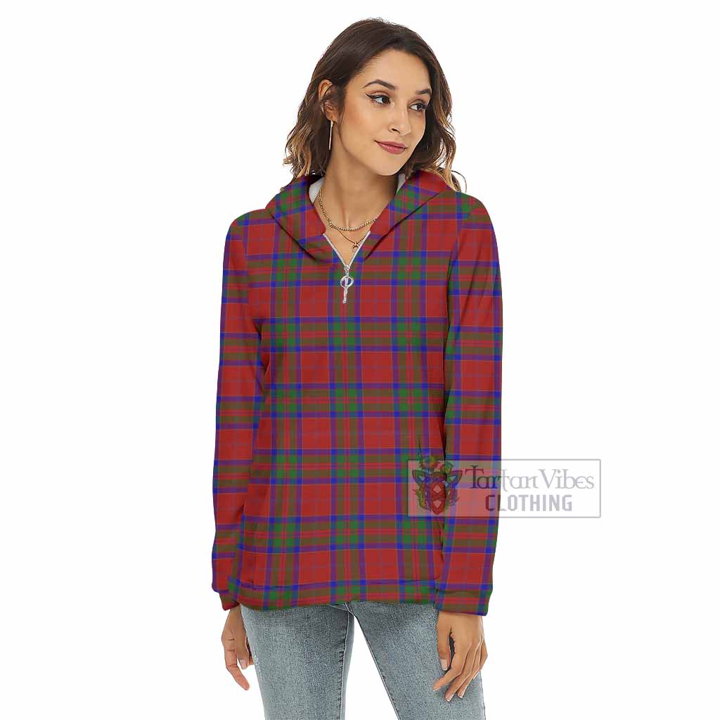 MacGilvery (McGilvery) Tartan Women's Borg Fleece Hoodie with Half Zip - Tartan Vibes Clothing