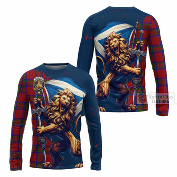 MacGilvery (McGilvery) Tartan Family Crest Long Sleeve T-Shirt with Scottish Majestic Lion - Tartan Vibes Clothing