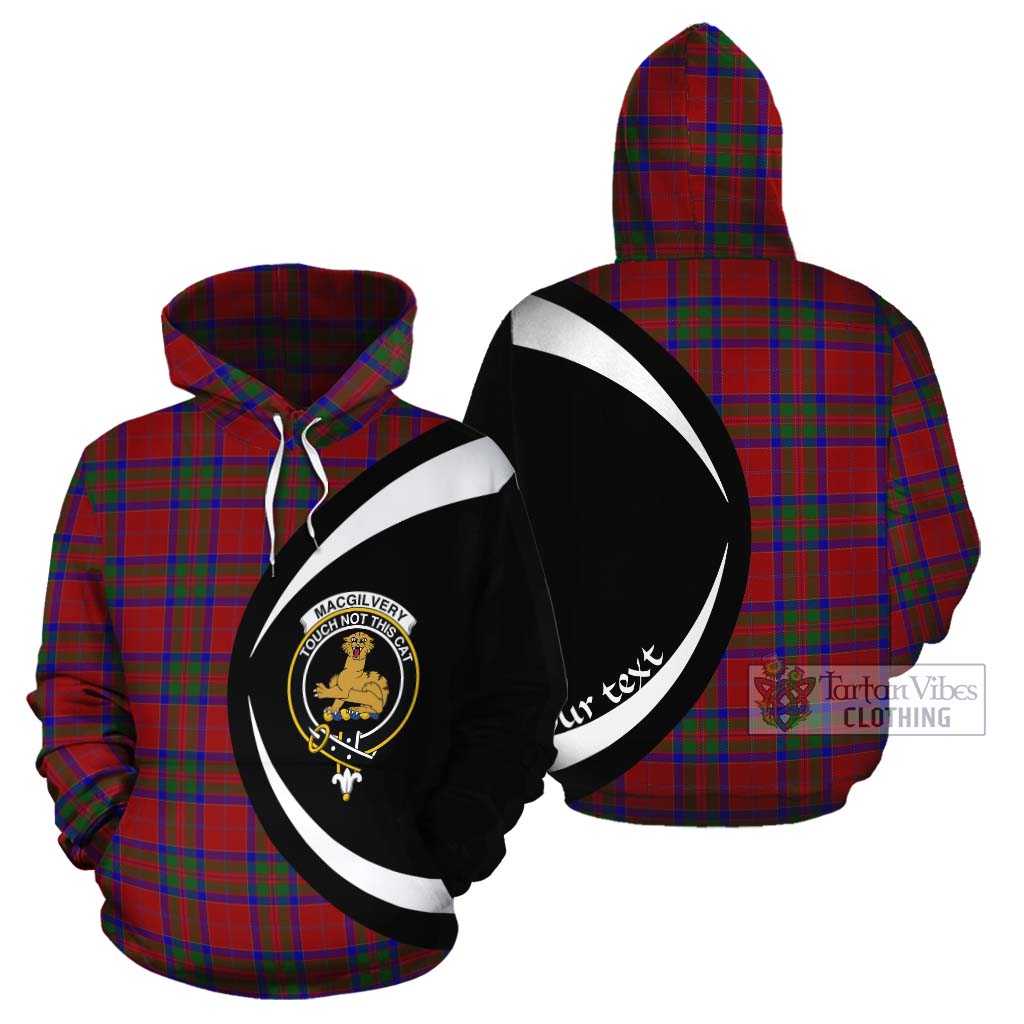MacGilvery (McGilvery) Tartan Cotton Hoodie with Family Crest Circle Style Zip Hoodie - Tartan Vibes Clothing