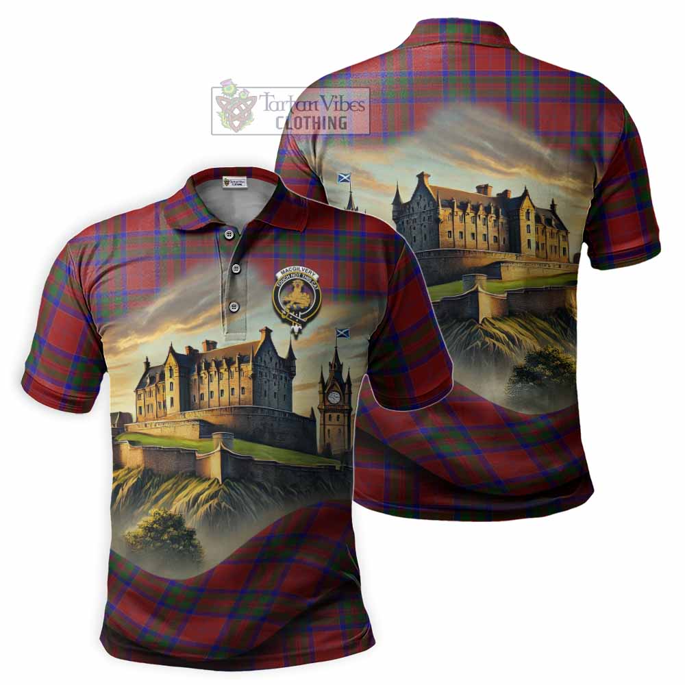 Tartan Vibes Clothing MacGilvery (McGilvery) Tartan Family Crest Polo Shirt with Scottish Ancient Castle Stype