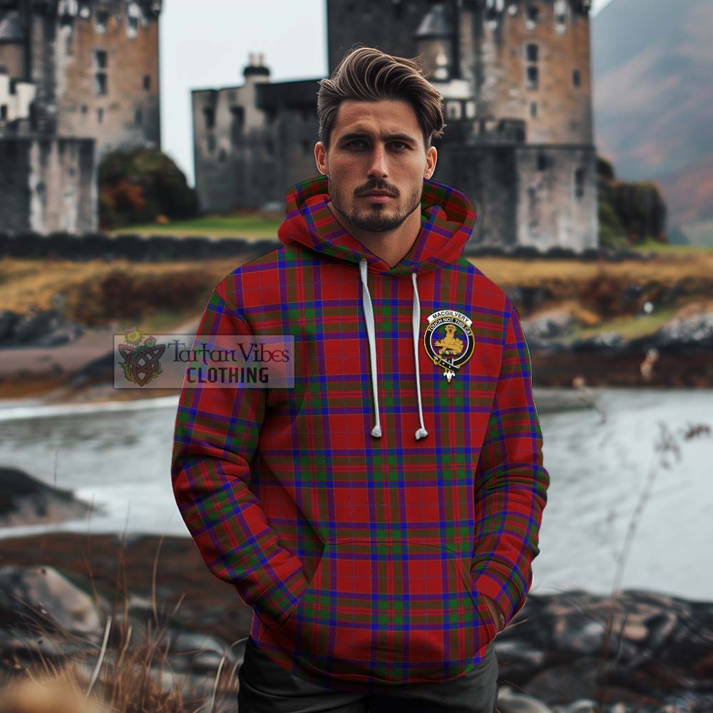 MacGilvery (McGilvery) Tartan Cotton Hoodie with Family Crest Celtic Skull Style - Tartan Vibes Clothing
