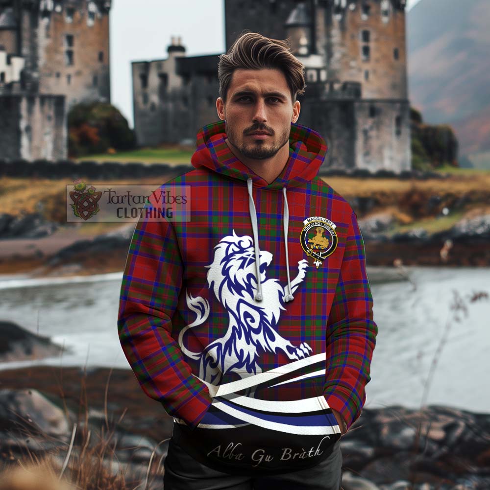 MacGilvery (McGilvery) Tartan Cotton Hoodie with Alba Gu Brath Regal Lion Emblem - Tartan Vibes Clothing