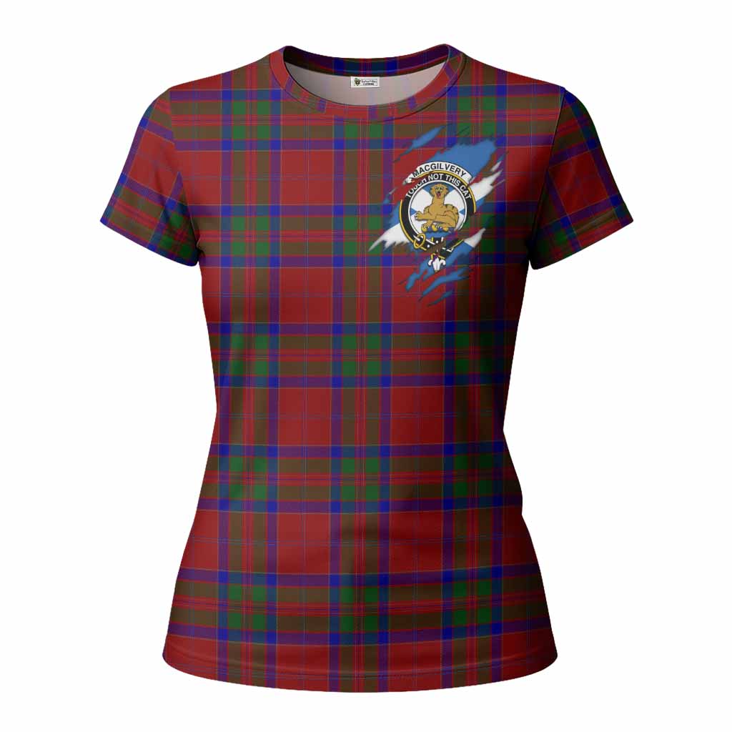 MacGilvery (McGilvery) Clan Crest In Me Tartan Women T shirt Scotland Flag Style