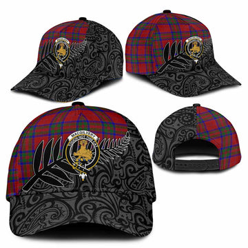 MacGilvery (McGilvery) Crest Tartan Classic Cap with New Zealand Silver Fern Half Style