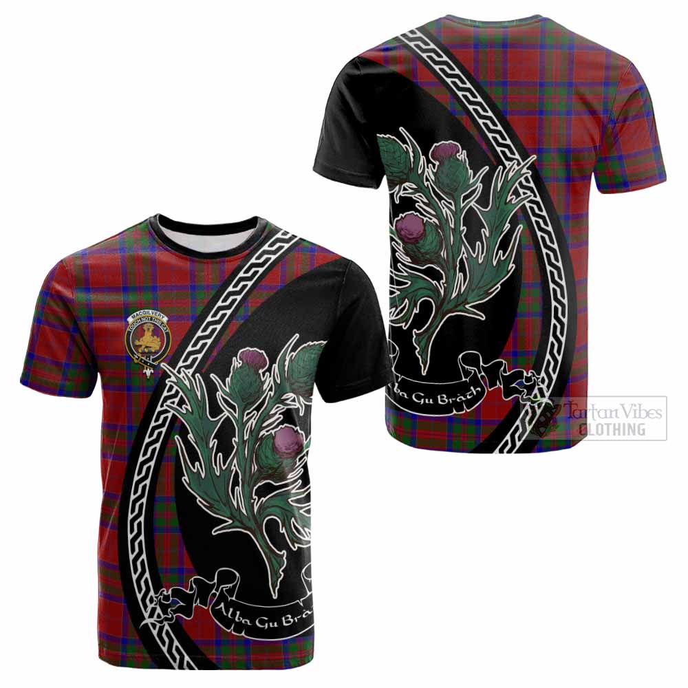 MacGilvery (McGilvery) Family Crest Tartan Cotton T-shirt Alba Thistle Inspired - Tartan Vibes Clothing