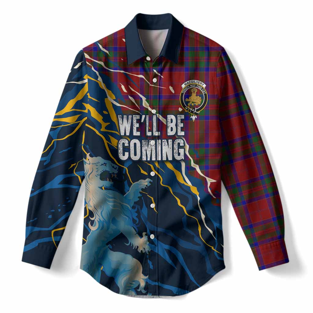 MacGilvery (McGilvery) Scotland Tartan Women Casual Shirt WC2026 Football - We'll Be Coming