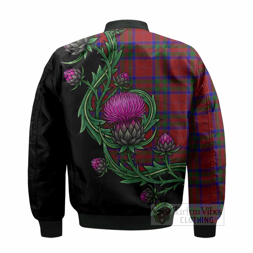 MacGilvery (McGilvery) Tartan Bomber Jacket Resilient Scottish Thistle - Tartan Vibes Clothing