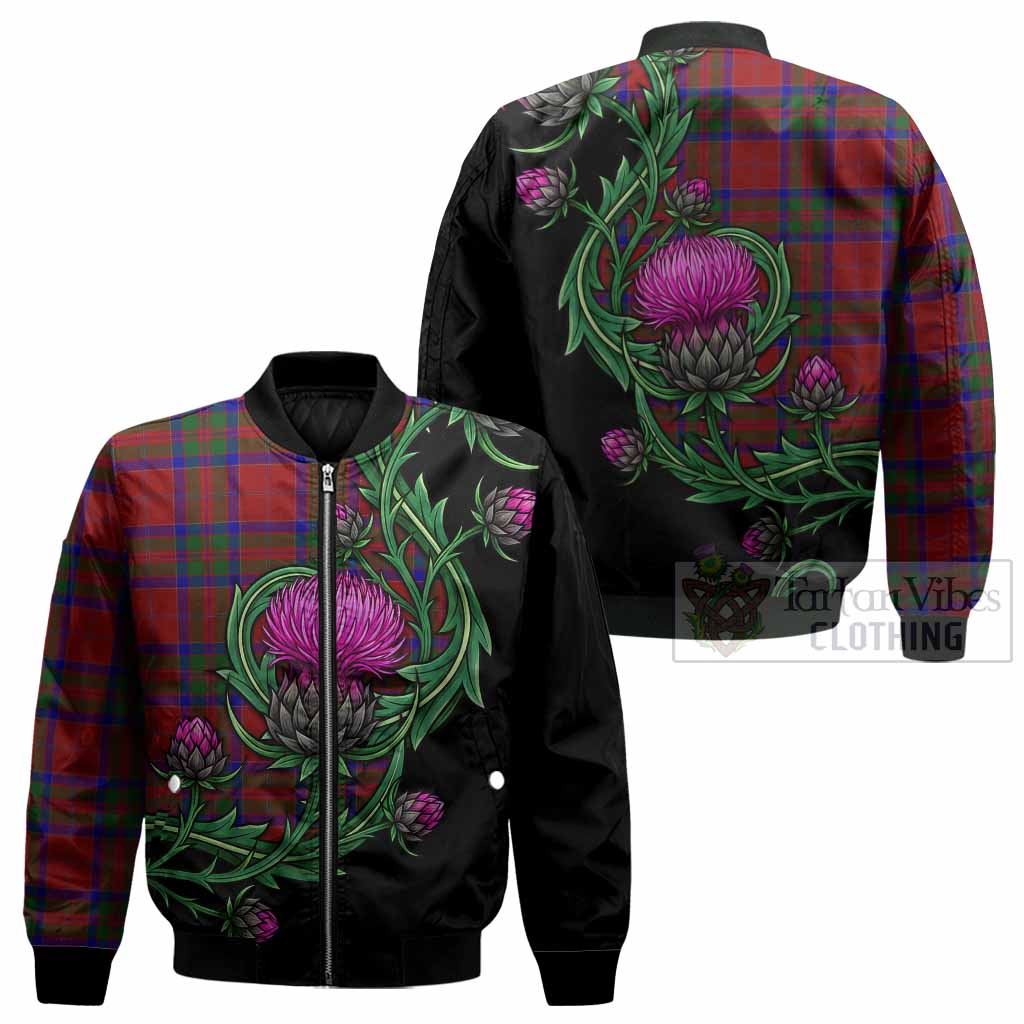 MacGilvery (McGilvery) Tartan Bomber Jacket Resilient Scottish Thistle - Tartan Vibes Clothing