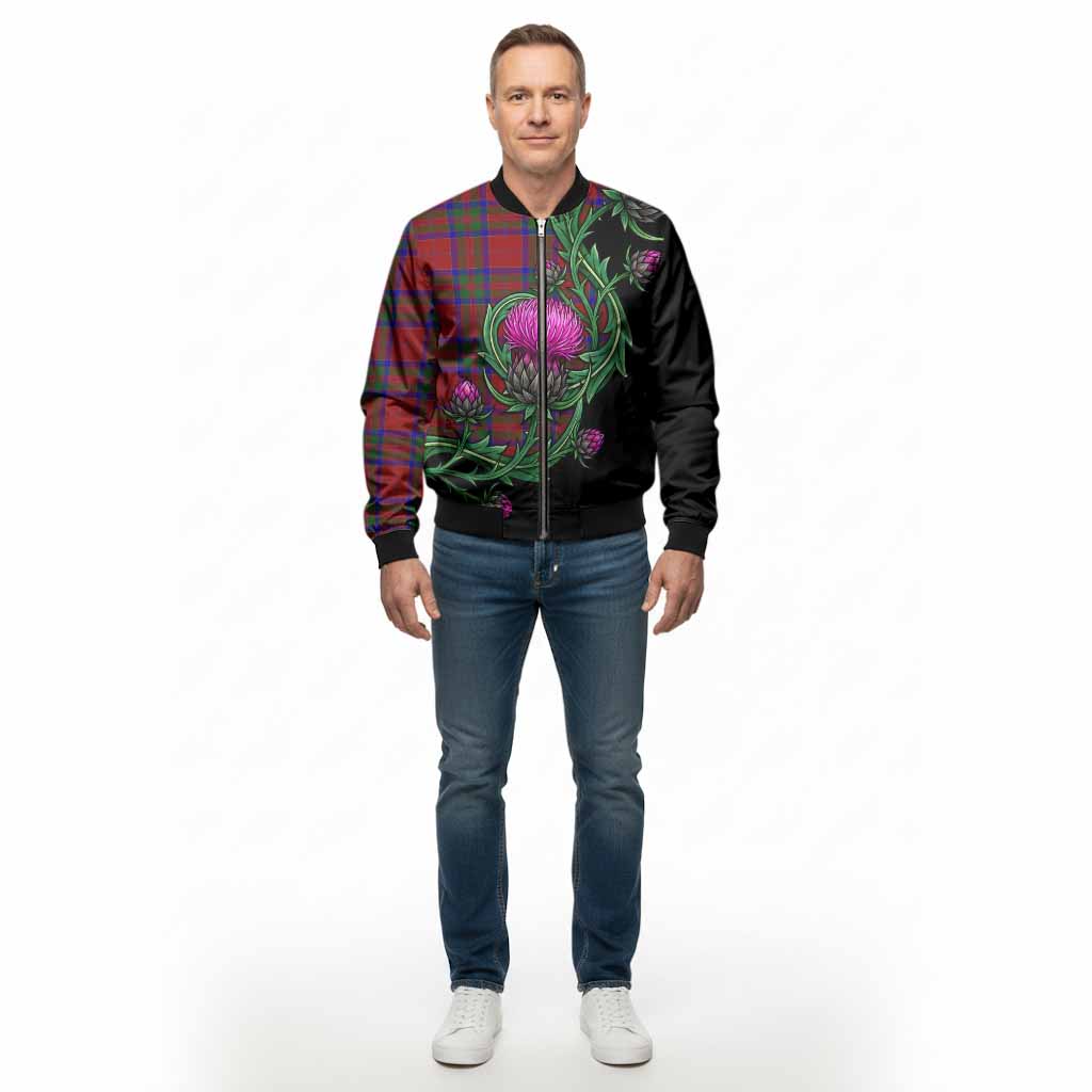 MacGilvery (McGilvery) Tartan Bomber Jacket Resilient Scottish Thistle - Tartan Vibes Clothing