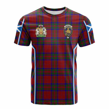 MacGilvery (McGilvery) Tartan Crest Cotton T-shirt Scotland Coat of Arm Flag Style